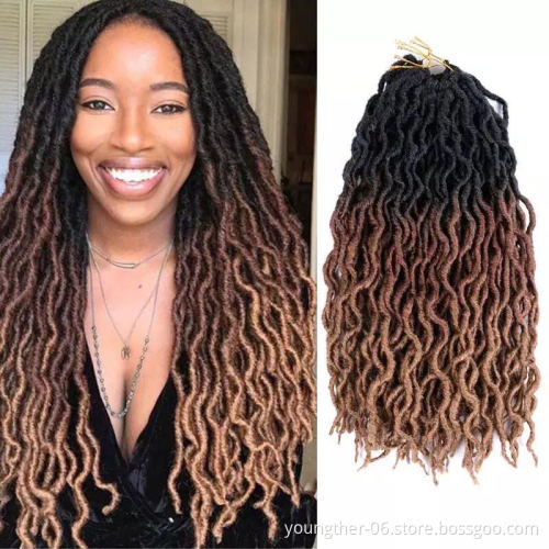 Gypsy Faux Locs Braid Most Natural Crochet Braid Goddess Faux Gypsy Locs Fiber Synthetic Hair African  Hair Extension